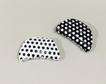 Retro Polka Dot Hair Claw Clip, Hair Accessory