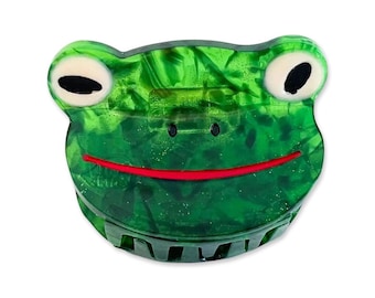 Little Frog Hair Claw Clip, Kawaii Animal Acetate Styling Accessory
