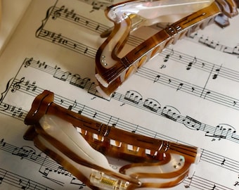 Artiglio per capelli ad arpa, strumenti musicali simulati, un regalo per gli amanti della musica.