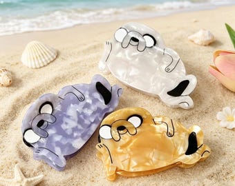 Cartoon Dog Acetate Hair Claw Clip, Strong Hold Non-Slip Accessory