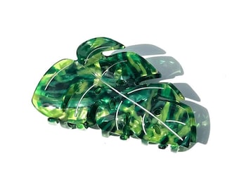 Monstera leaf hair claw clip