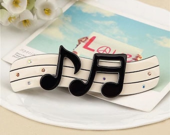 Musical Spring Hair Clip,Musical staff accessory, for music lovers
