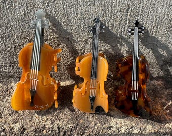 Cello and violin music hair claw,Simulated musical instruments, a gift for music lovers.