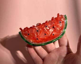Watermelon Hair Claw – Summer Fruit Hair Clip