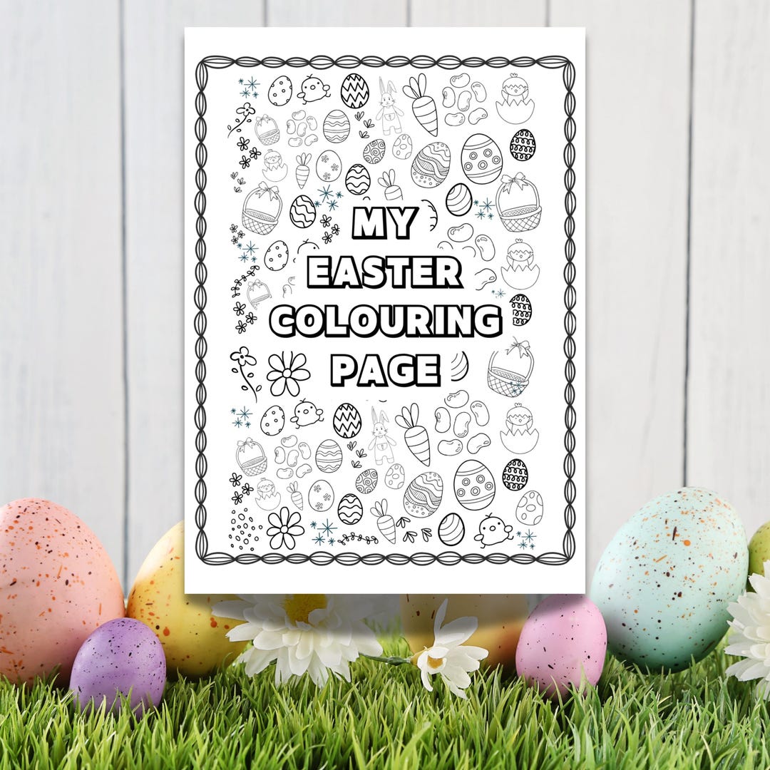 Easter Colouring Page – Printable A4 Activity Sheet for Kids - Digital ...