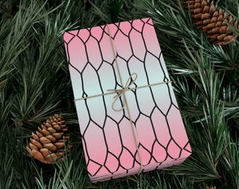 Kimono Anime Wrapping Paper, Japanese Cartoon Gift Wrap Kimetsu no Yaiba
