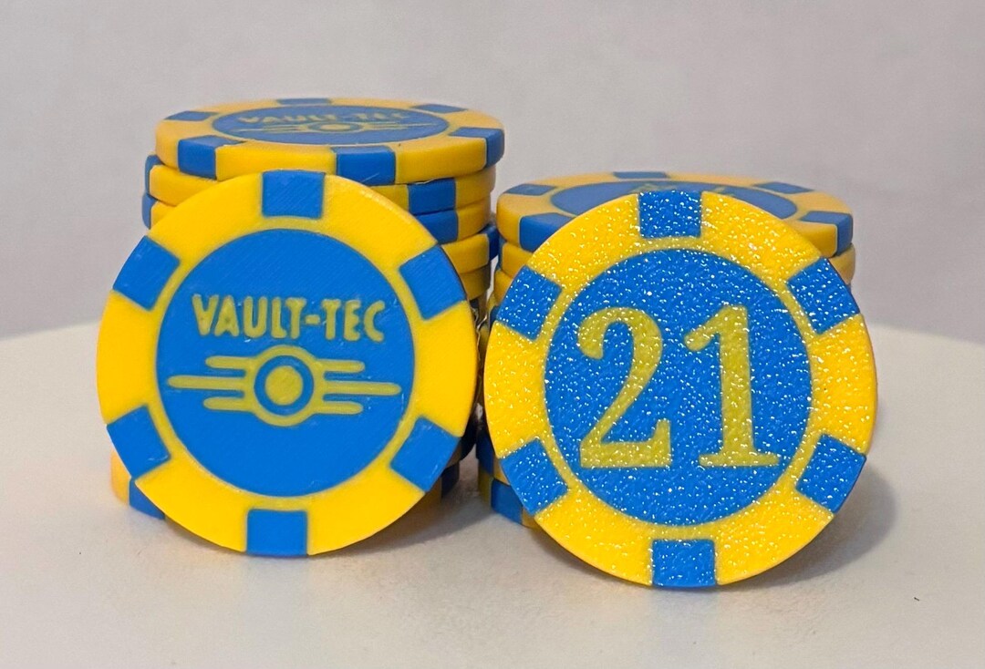 Vault 21 Poker Chips (set of 4) – 3D Printed Fallout Decor - Etsy