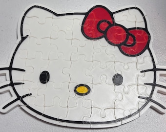 Rompecabezas inspirado en Hello Kitty – Rompecabezas con incrustaciones en capas impresas en 3D / Forgeborne