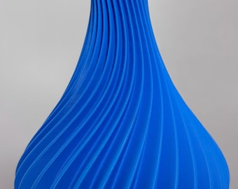 Jarrón espiral impreso en 3D – Decoración moderna de PETG, seguro para flores frescas