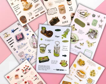 Food & Drink Sticker Sheet – Planner, Scrapbook