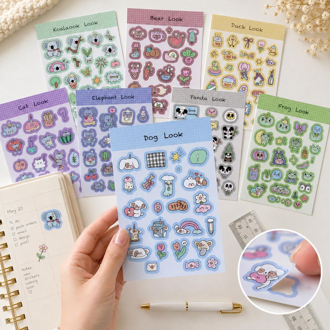 Animal Sticker Sheet – Planner & Journal Decals - Etsy
