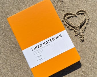 Orange Notebook A5 Journal – Lined Pages for Study Planner, School & Office Notes