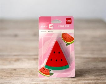 Kawaii Watermelon Eraser – Desk Accessory, School Stationery