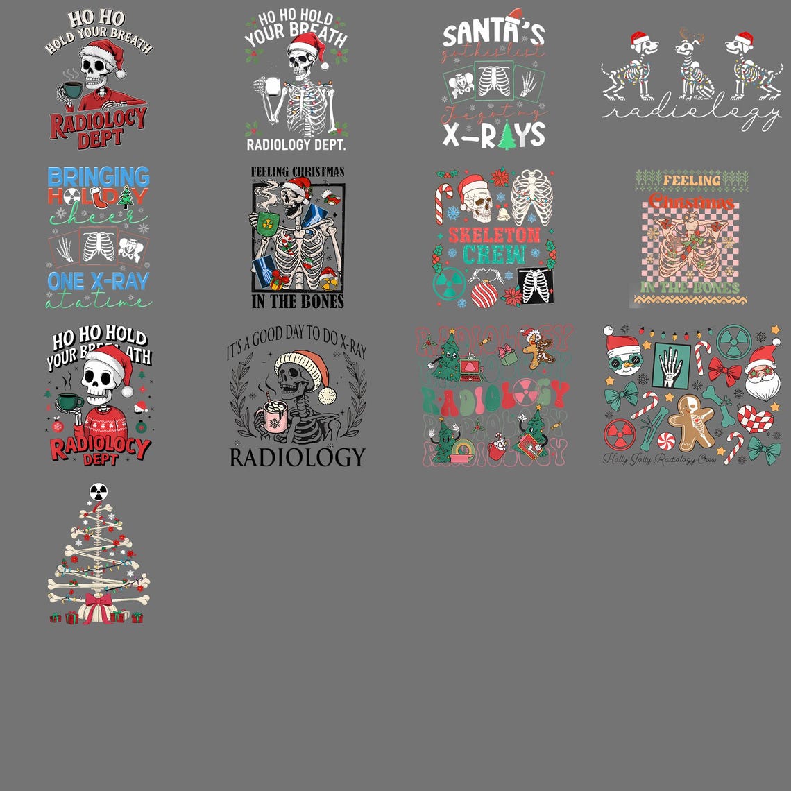 Radiology Department Xray CT MRI Christmas PNG - Funny Medical Holiday ...