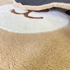 Hand Tufted Wool Teddy Bear Rug, Cute Nursery Area Rug for Baby & Kids Room, Soft Handmade Playroom Decor, Cute Teddy Bear kids room rug image 10