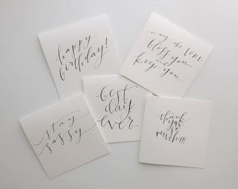 Minimalistische Karte / / minimalistischen Karten-Set / / moderne Kalligraphie Grußkarten / / Gruß-Karten-Set / / moderne Gruß Karten-Sets / / moderne Karte
