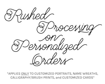 Rushed Processing for CUSTOM PRINTS