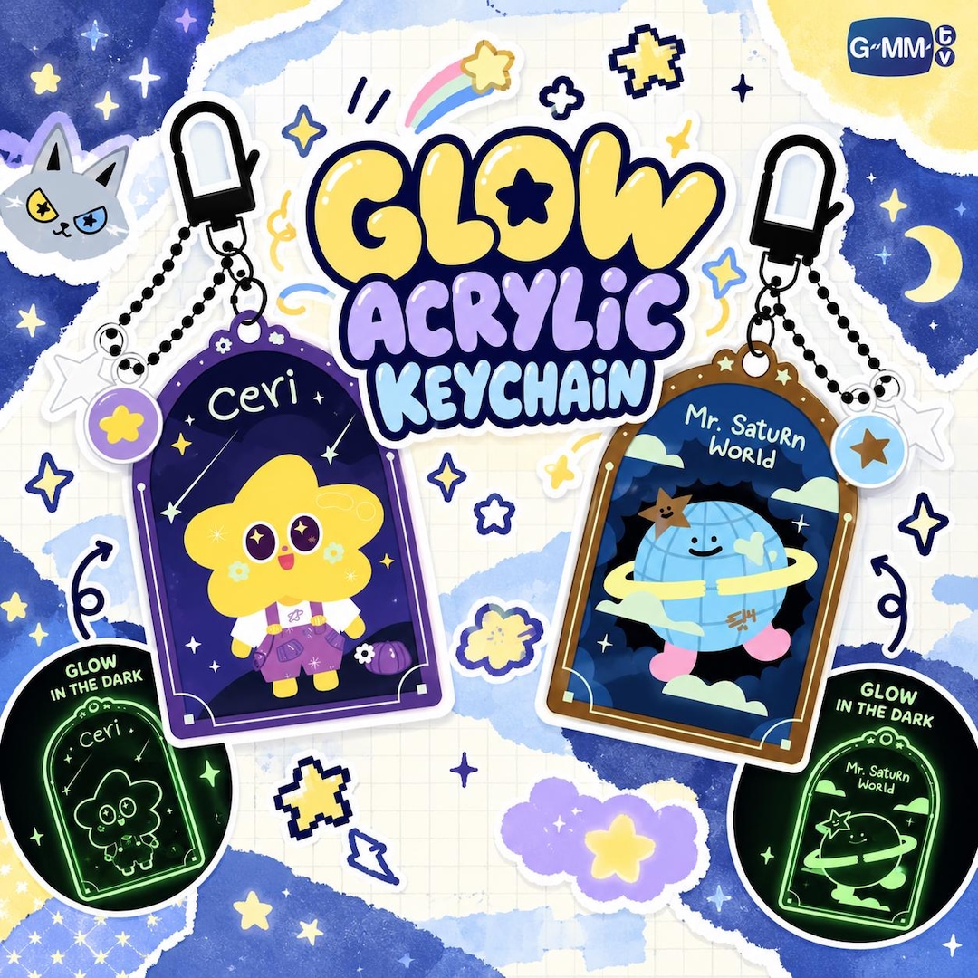 GMMTV Glow Acrylic Keychain | Multi-character Bag Charm - Etsy