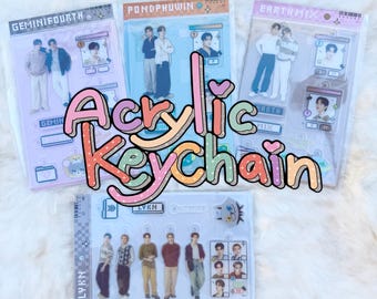 GMMTV FANDAY 韓国 WinnySatang アクリルキーホルダー Acrylic Keychain | DIY Character Charm Set | Collectible Fan Gift