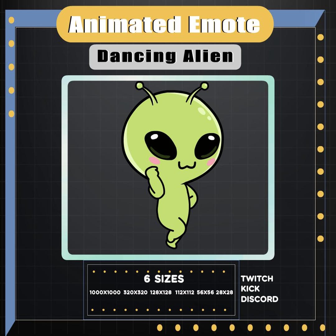Animated Dancing Alien Emote, Chibi Kawaii Style (digital Download) - Etsy