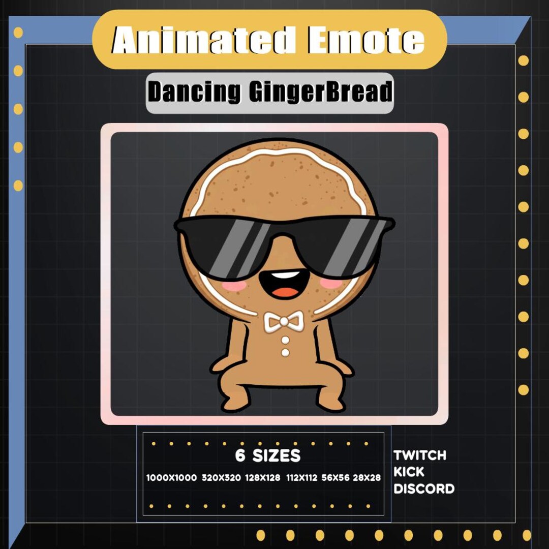 Animated Dancing Gingerbread Emote for Twitch/discord/kick, Christmas ...