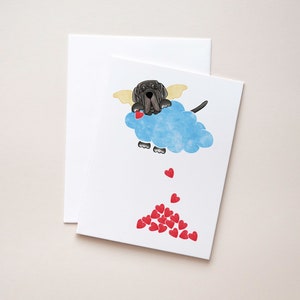 Neapolitan Mastiff - Dog Heaven Sympathy Card: Loss of Pet, Wildflower Seed Paper Hearts included