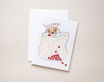 Yellow Labrador Retriever Dog - "Get Well Soon" or "New Dog" - Show your love with this sweet card.