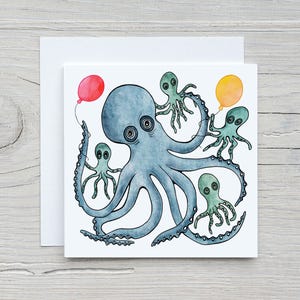 Happy Birthday! Octopus Greeting Card - Send this unique card out to a special mom, dad or child for their birthday!