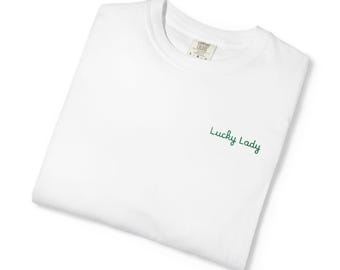 Camiseta bordada Lucky Lady / Camiseta del Día de San Patricio
