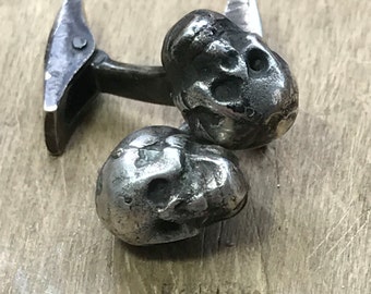 Skull Cufflinks Sterling Silver