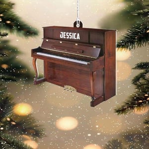 Piano Musical Instrument Christmas Ornament, Piano Lovers-Piano Artist Gift, Musician Ornament Gift, Piano Player Ornament