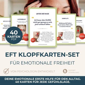 EFT Klopfkarten Set – Übungen zur Stressbewältigung & Angstlinderung, Klopfakupressur, Tapping Guide, Mentale Gesundheit, Coaching PDF