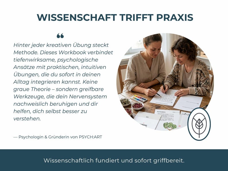 Digitales Kreatives Journal PDF mit kunsttherapeutischen Übungen, kreativen Prompts und Arbeitsblättern für intuitive Entspannung und Selbsterkenntnis. Expressives Malen und Kunsttherapie-Workbook für mentale Gesundheit, Stressabbau, Achtsamkeit und Emotionen verarbeiten. Idealer digitaler Download und Printable Journal für Selfcare, Schreibtherapie, Seelenarbeit, Psychologie-Tools, Art Journaling und persönliches Wachstum.