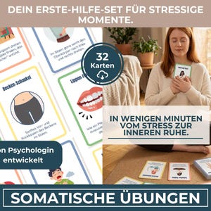 Somatische Übungen Kartenset I Nervensystem Regulation & Vagus Nerv Training Stressbewältigung   Digitaler Download A4