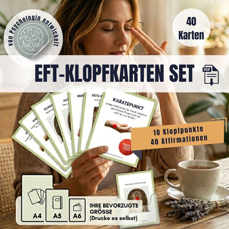 Eft Tapping Routine Pdf EFT Tapping Card Set – Exercises for Stress Management & Anxiety Relief ...