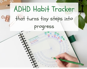 ADHD Habit Tracker Wheel • Daily Tracking Monthly View Printable A4 / US Letter PDF