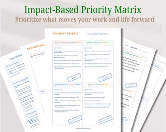 Eisenhower Matrix • Task Priority Grid for Goal Setting & Decision Making • Printable PDF