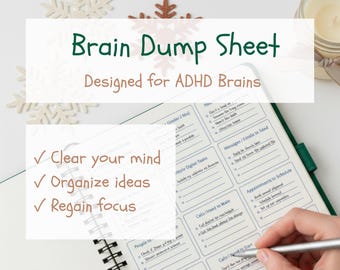 Brain Dump for ADHD • 15 Boxes • Printable A4 / US Letter PDF