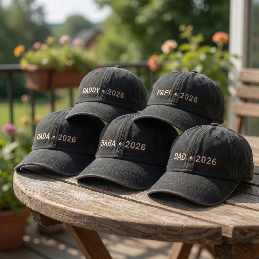 Custom Dad 2026 Hat, Personalized Daddy Papi Cap, New Dad Gift 2026 ...