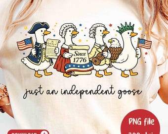 Just A Patriotic Goose PNG 250 Years USA Anniversary Shirt PNG, Sublimation Design (Digital Download), 4th July Independence Day America
