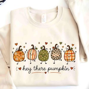 Hey There Pumpkin PNG, Fall Sublimation Design (Digital Download) Pumpkin Season Cute Funny Autumn Doodles PNG