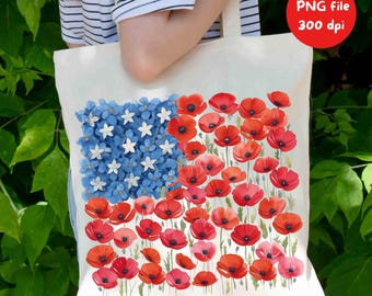 Bandiera floreale USA 250° anniversario USA PNG, design patriottico del 4 luglio con sublimazione, download digitale del design di fiori selvatici per i 250 anni di American Girl