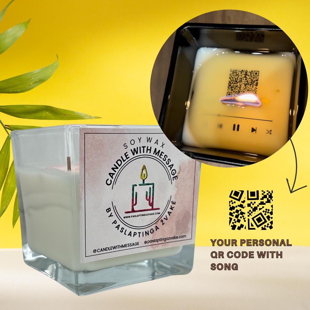 Personalized QR Code Candle – Handmade Hidden Song or Video Gift - Etsy