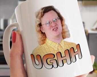 Taza Pink Flamingos Babs UGHH - Taza de café con meme divertido de la película de culto de John Waters