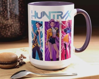 Huntrix Kpop Demon Hunters Inspired Coffee Mug, Rumi Zoey Mira Design DIGITAL DOWNLOAD