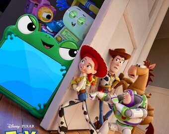 Póster de Toy Story 5, Woody, Buzz Lightyear y Jessie, impresión de la película IMAX, arte de pared de Disney Pixar, decoración para habitación infantil, póster de película animada para guardería