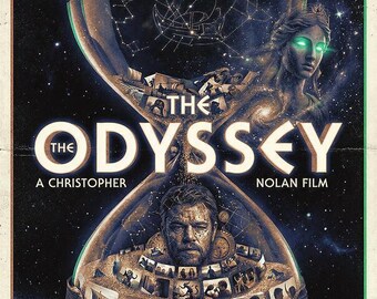 Póster digital de La Odisea 2026, arte mural de mitología épica, descarga instantánea