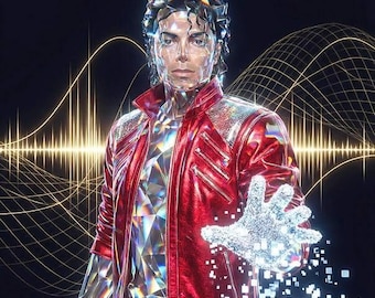 Póster de película retro del rey de la música pop