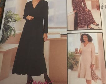 Sewing Pattern Women McCalls Maxi 9078 Size 14 Supply Slim Craft Summer Set of Two Semi Fitted Dresses Day Fashion