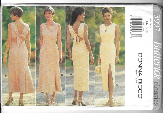 4443 UNCUT Vintage Butterick Sewing Pattern Evening Top Skirt Pants Donna Ricco